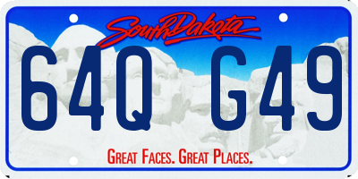 SD license plate 64QG49