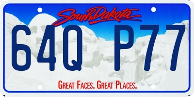 SD license plate 64QP77