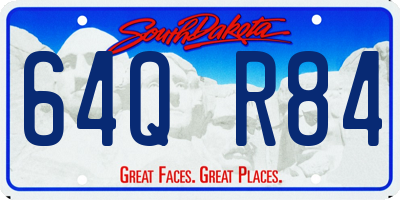 SD license plate 64QR84