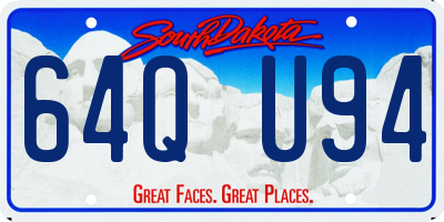 SD license plate 64QU94