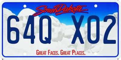 SD license plate 64QX02