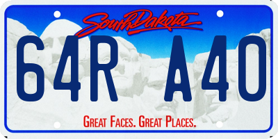 SD license plate 64RA40