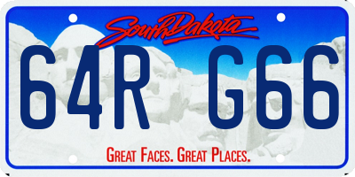 SD license plate 64RG66