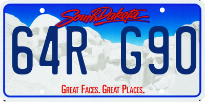 SD license plate 64RG90