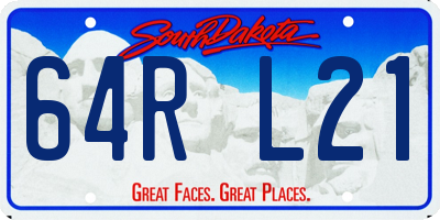 SD license plate 64RL21