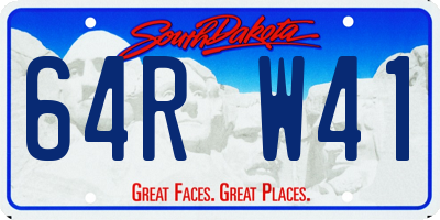 SD license plate 64RW41