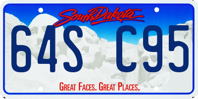 SD license plate 64SC95