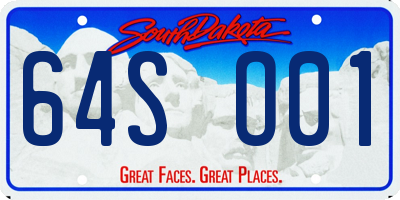 SD license plate 64SO01