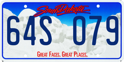 SD license plate 64SO79