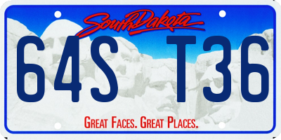 SD license plate 64ST36