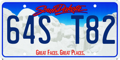 SD license plate 64ST82