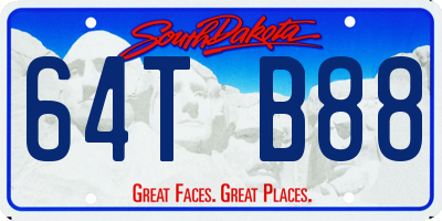 SD license plate 64TB88