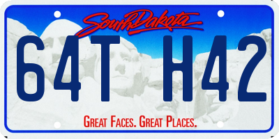 SD license plate 64TH42