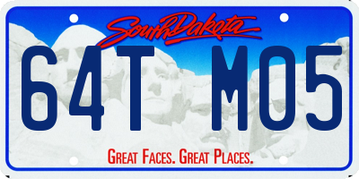 SD license plate 64TM05