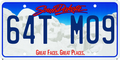 SD license plate 64TM09