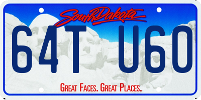 SD license plate 64TU60