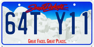 SD license plate 64TY11