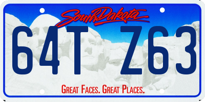SD license plate 64TZ63