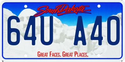 SD license plate 64UA40