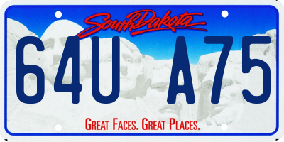 SD license plate 64UA75