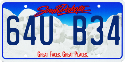 SD license plate 64UB34