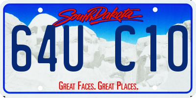 SD license plate 64UC10