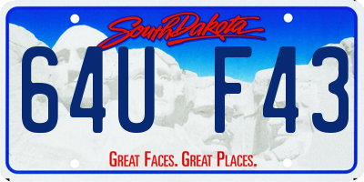 SD license plate 64UF43