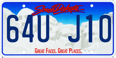 SD license plate 64UJ10