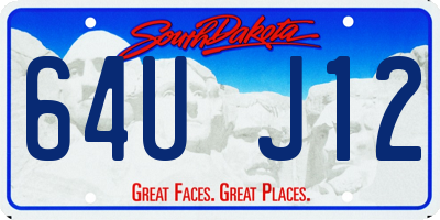 SD license plate 64UJ12