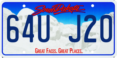 SD license plate 64UJ20
