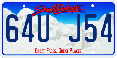 SD license plate 64UJ54