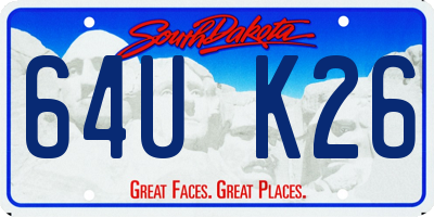 SD license plate 64UK26