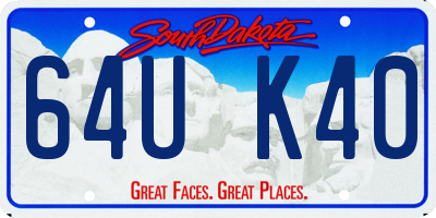 SD license plate 64UK40