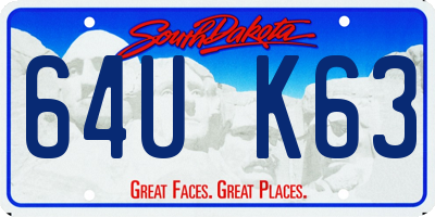 SD license plate 64UK63