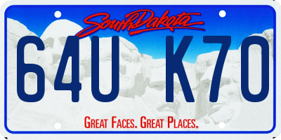 SD license plate 64UK70