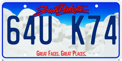 SD license plate 64UK74
