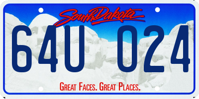 SD license plate 64UO24