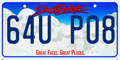 SD license plate 64UP08
