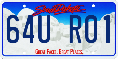 SD license plate 64UR01