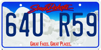SD license plate 64UR59