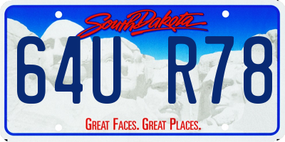 SD license plate 64UR78