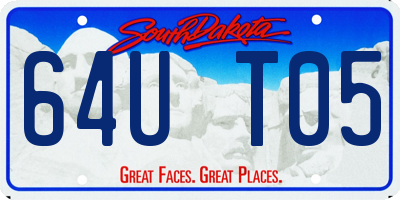 SD license plate 64UT05