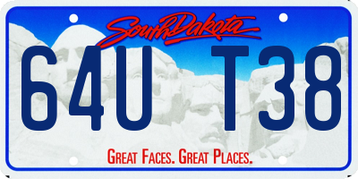 SD license plate 64UT38