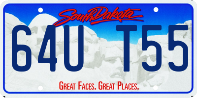 SD license plate 64UT55