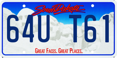 SD license plate 64UT61