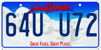 SD license plate 64UU72