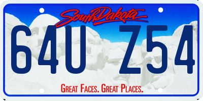 SD license plate 64UZ54