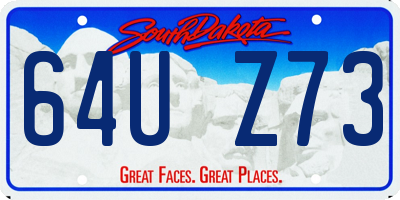 SD license plate 64UZ73