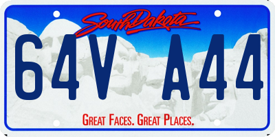SD license plate 64VA44