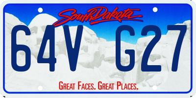 SD license plate 64VG27